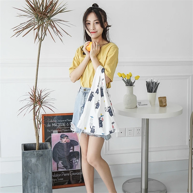 Женская сумка на плечо прочная из хлопка и льна 2019 | Багаж сумки