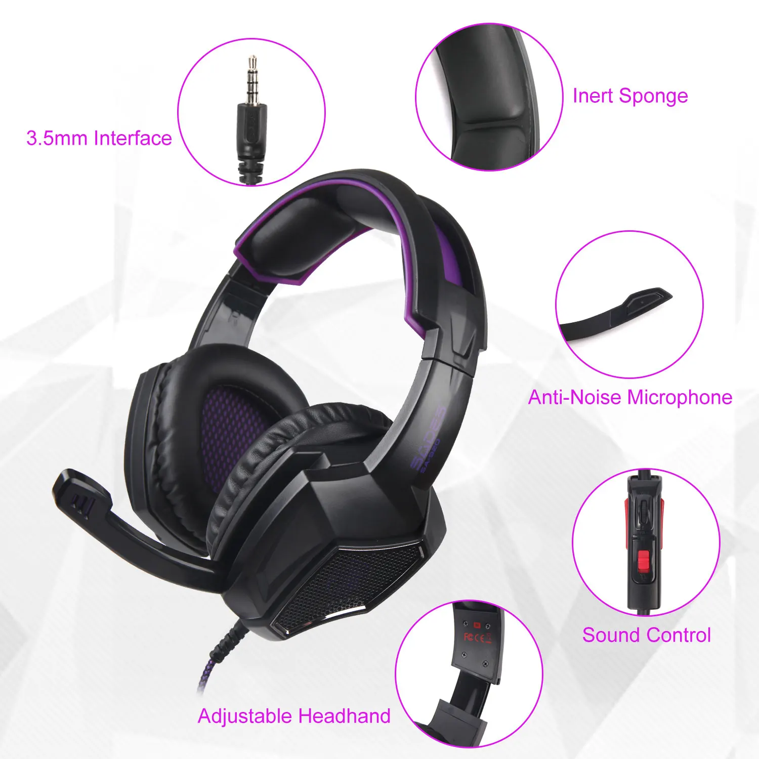 PS4/Новый Xbox one/PC Gaming Headset SADES SA 920 3 5 мм наушники с микрофоном объем Управление для