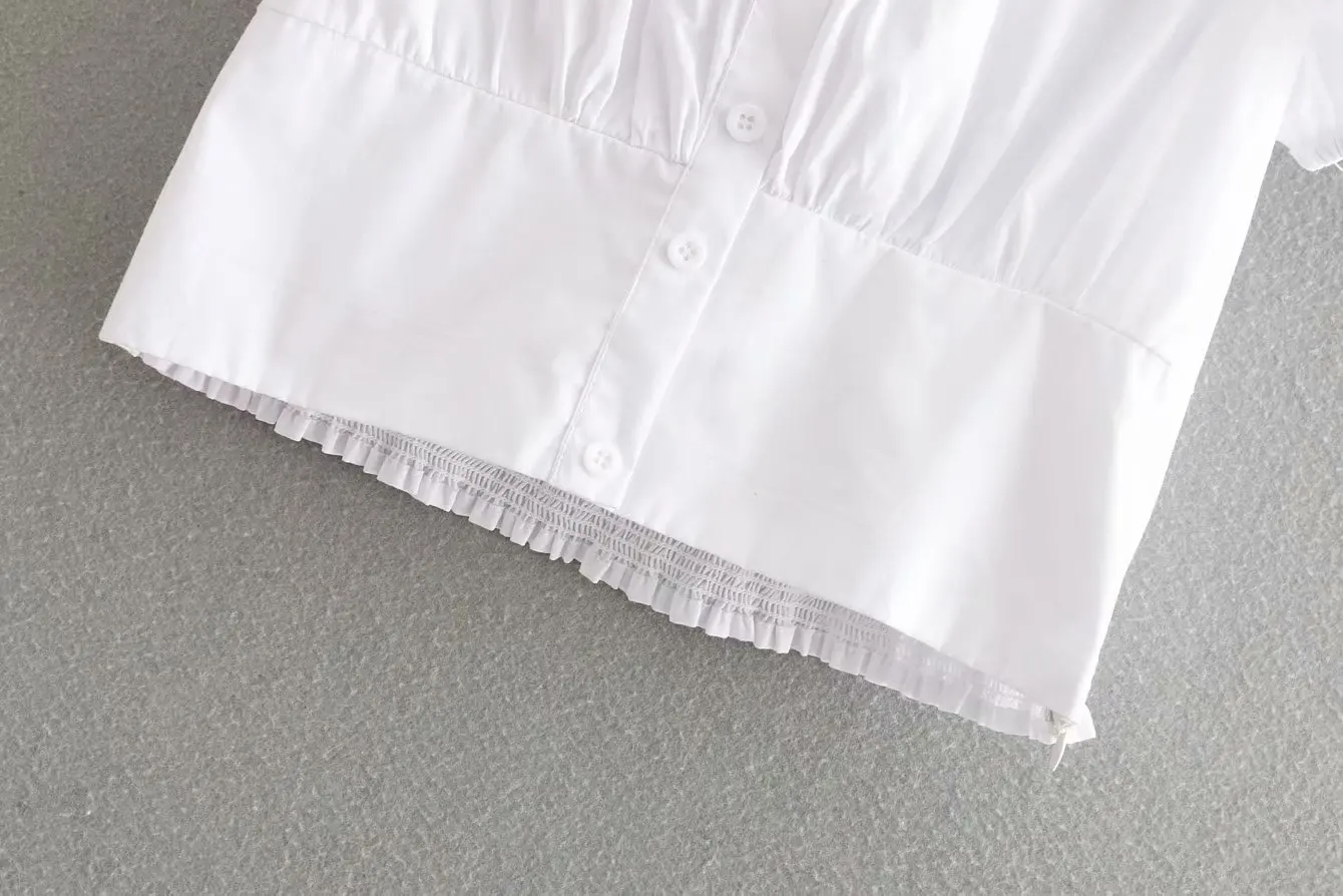 VOGUEIN новые женские Девушки с коротким рукавом Эластичный Короткий Топ блузка