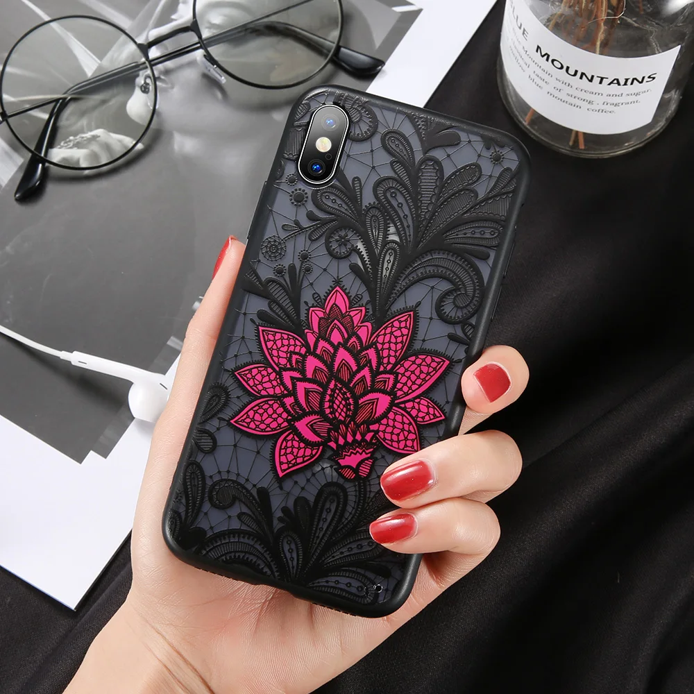 Kisscase чехол для iPhone 7 8 X XR 6 6S Plus XS MAX 5 5S SE черный розовый Чехол Coque Fundas | Мобильные