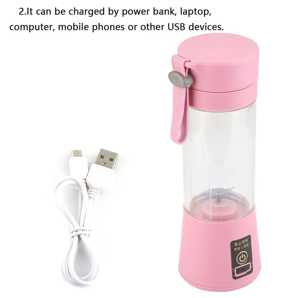 Мини электрическая соковыжималка Портативная USB перезаряжаемая блендер шейкер