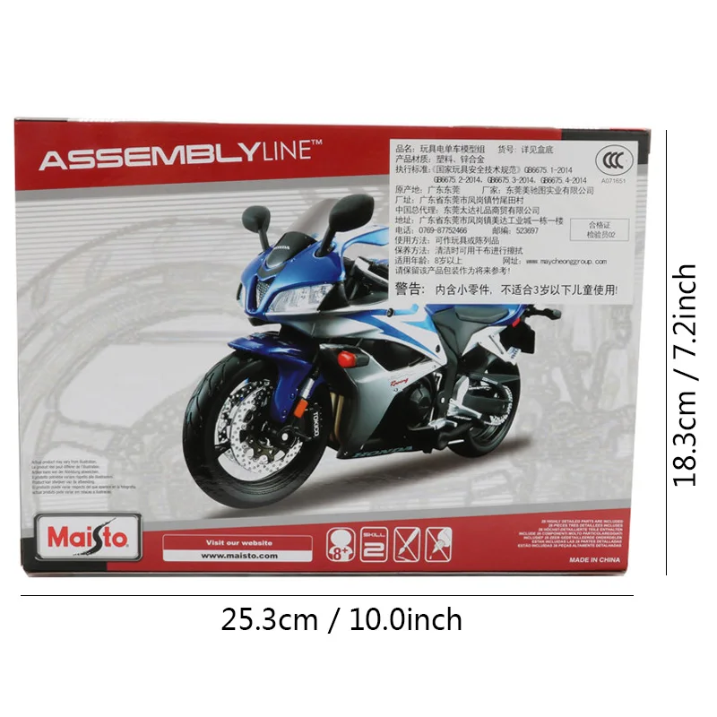Maisto 1:12 игрушечный мотоцикл из сплава внедорожник CBR 600RR сборная линия модели