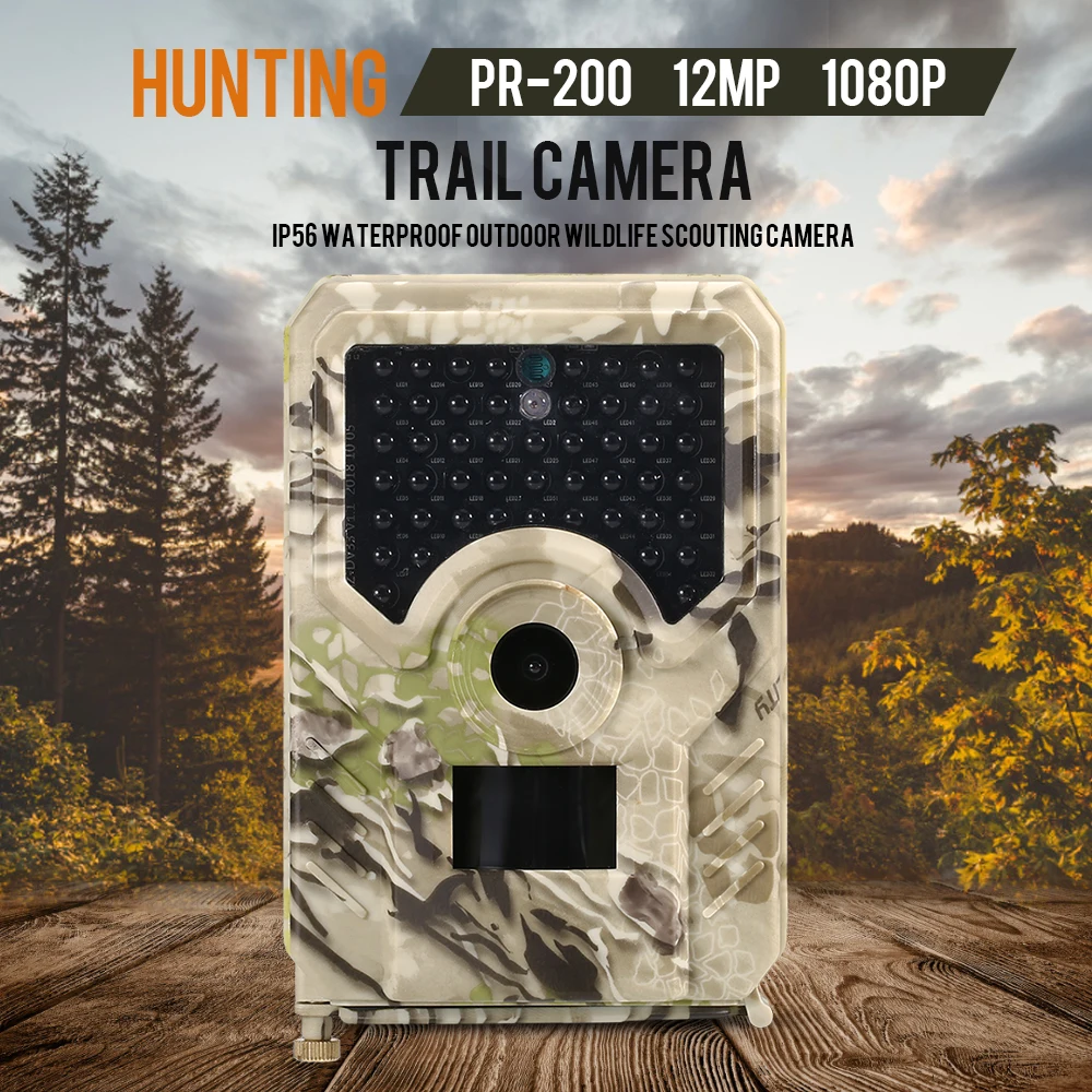 Водонепроницаемый 12MP 1080P Trail camera 65ft Инфракрасная камера ночного видения для охоты