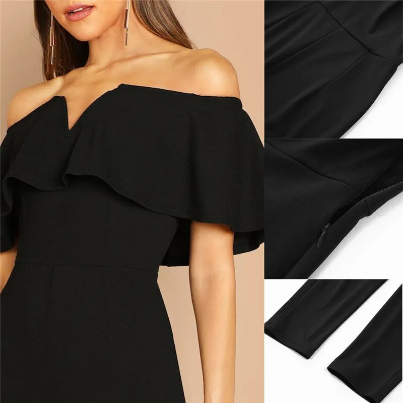 Женский праздничный вечерний комбинезон летний сексуальный на одно