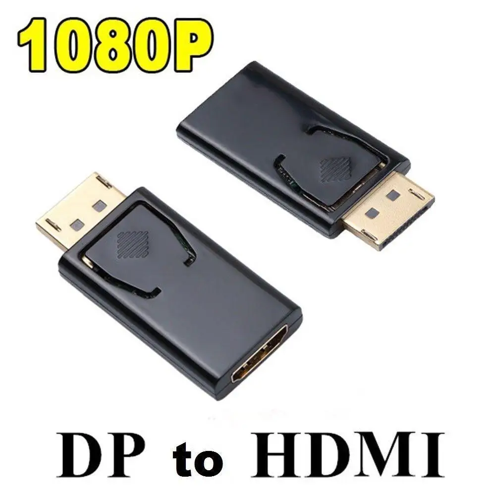 BEESCLOVER для HDTV ПК-порта дисплея DP штекер-HDMI-совместимый гнездовой адаптер Черный
