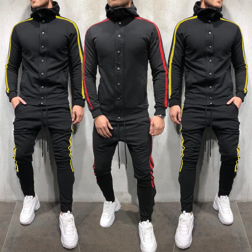 Новинка 2019 брендовый мужской спортивный костюм с длинным рукавом Повседневная