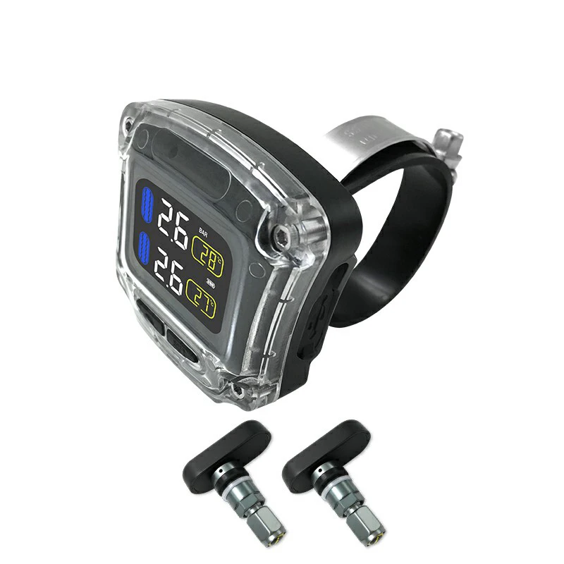 Беспроводная система контроля давления в шинах для мотоциклов TPMS с 2 внешними