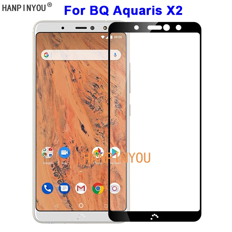 Для BQ Aquaris X2 / X 2Pro 5 65 дюйма новая твердость 9H 2.5D полное покрытие закаленная