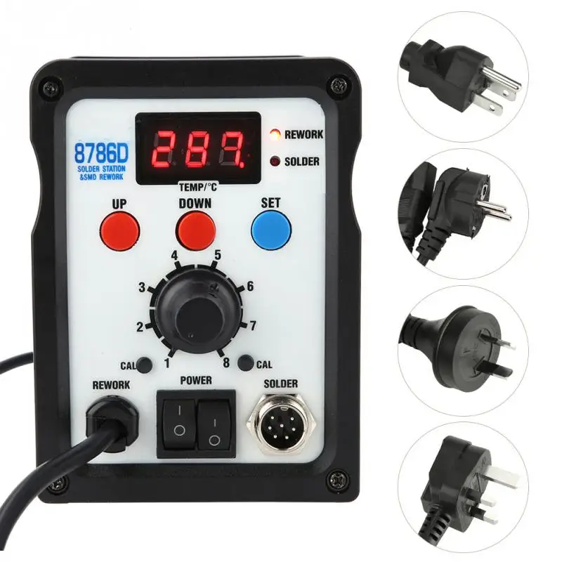 700 Вт 8786D 2 в 1 SMD паяльная станция горячего воздуха пистолет Электрический