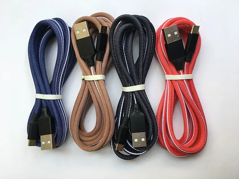 KKREFF 2 м тканевый Micro USB кабель для Samsung Sony Huawei P20 Xiaomi Vivo Oppo мобильного телефона