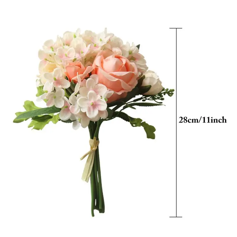 

Rose Bridesmaid Wedding Bouquet Artificial Flowers Rose Bridal Bouquet Ribbon Fake Flowers Emulation Wedding Bouquet De Noiva