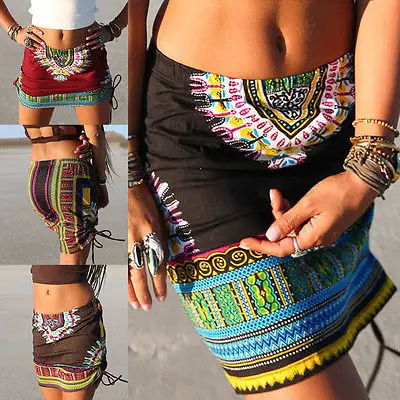 Pencil Skirt Summer Dashiki jupe femme Bodycon women skirts womens striped floral high waist slim vintage clothing | Женская одежда