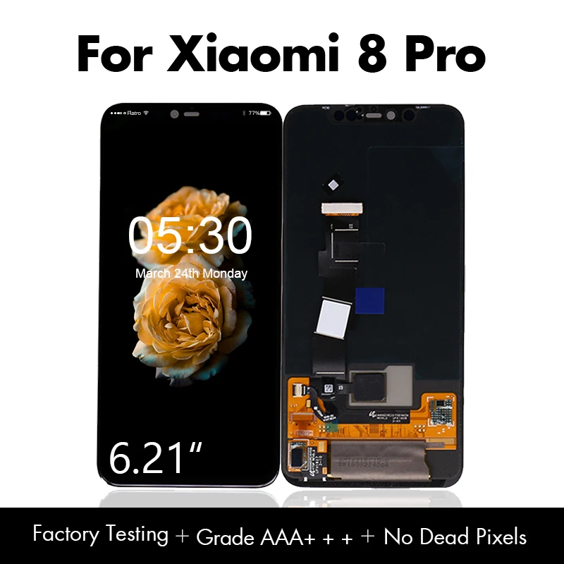 AMOLED дисплей для Xiaomi Mi 8 Pro ЖК сенсорный экран дигитайзер оригинальный бесплатная