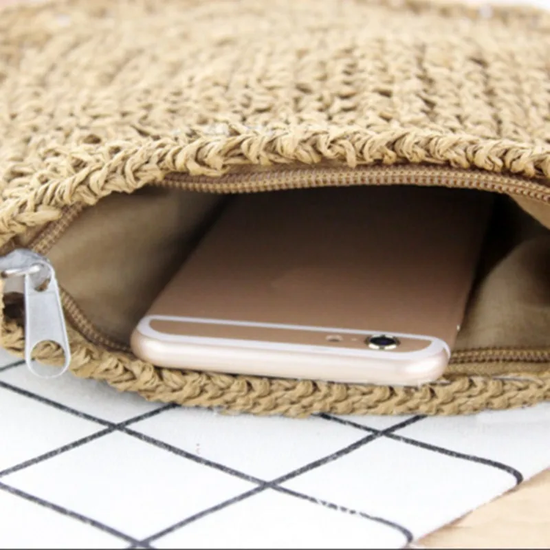 Женская плетеная Сумка из ротанга Плетеная соломенная сумочка ручной работы 2019 |