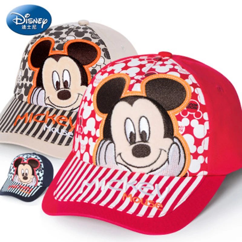

Disney Children Hat Mickey Mouse Cap Fashion Cartoon Kids Hat Outdoor Wear Cotton Adjustable Breathable Visor Shade Baseball Cap