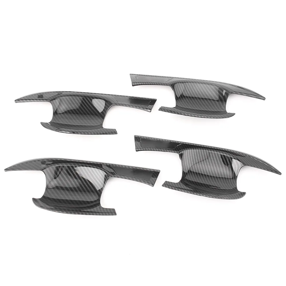 

Car Door Handle Bowl Cover Trim For Mitsubishi Eclipse Cross 2018 4PCS/set Carbon Fiber Styling ABS Plastic