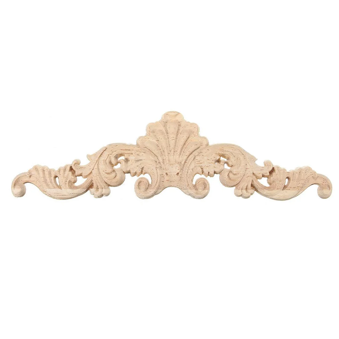 Wood Carved Corner Onlay Applique Frame Decor Furniture Craft Unpainted Type:20*5cm | Figurines &amp Miniatures
