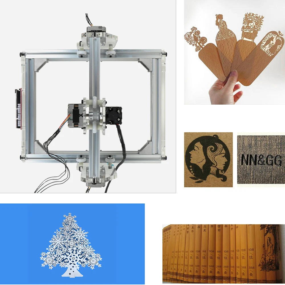 Мини Лазерная Гравировальная Машина 15 Вт DIY Набор резьбы инструмент гравер