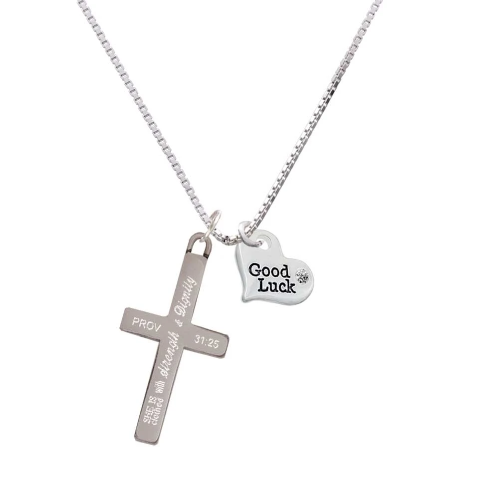 Маленькая удача сердце-сила и достоинство-крест ожерелье | Украшения аксессуары