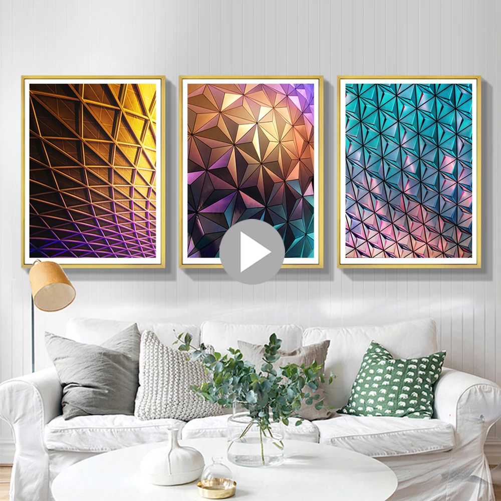 

Simple Abstract Posters and Prints Living Room Geometric Wall Art Canvas Spray Paining Decor for Home No Framed