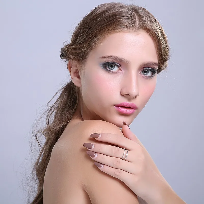 LZESHINE роскошные свадебные кольца золото/серебро цвет Micro Pave AAA фианит для женщин