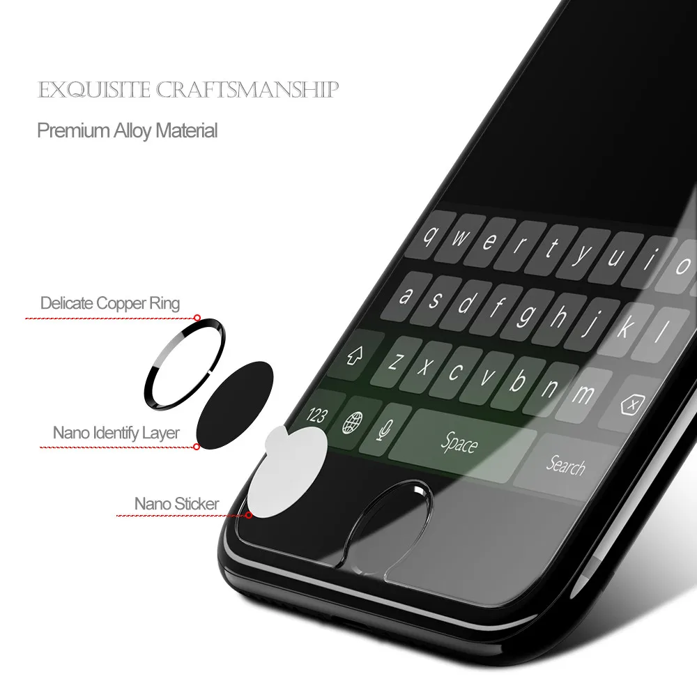 KISSCASE домашняя кнопка наклейка для iPhone X 7 8 6 6S Plus защита клавиатуры Keycap 5 5S SE