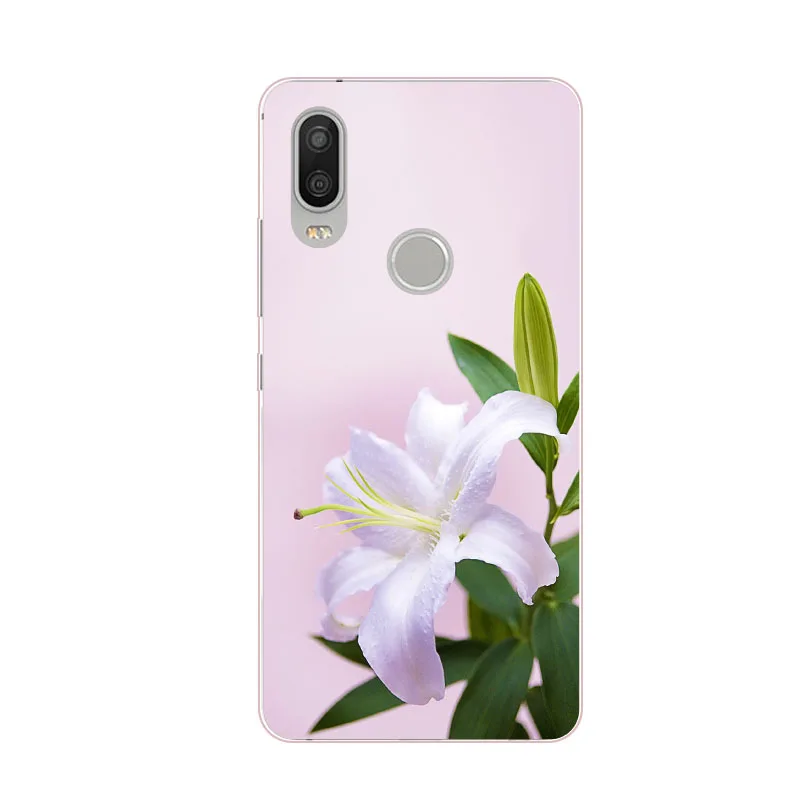 for BQ Aquaris X2 Pro Case Silicon Colorful flower Painting Soft TPU Back Cover Phone protect cases shell |