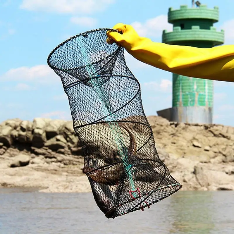 Горячая Складная рыболовная сеть приманки краб Crawdad Креветки гольян Рыболовная