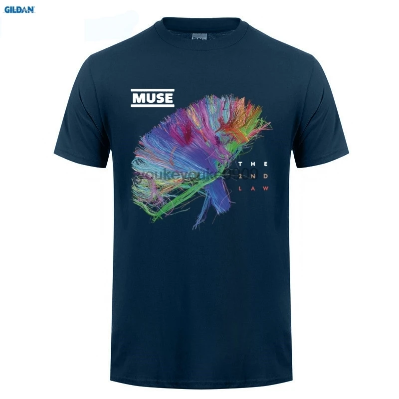 GILDAN Новый MUSE 2-ой LAW рок группа мужская белая черная футболка Размер новейшая мода