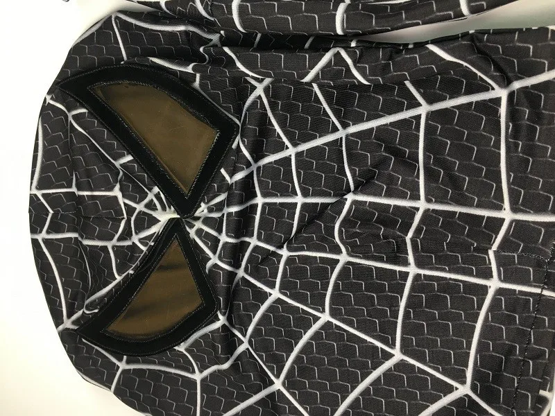 Детский костюм Человек-паук черный для мальчиков одежда на новый год карнавал 3d