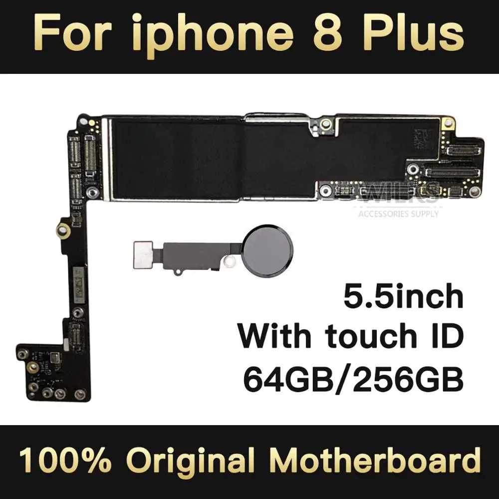 Материнская плата для iPhone 8 Plus 64 Гб/256 ГБ с системой распознавания отпечатков