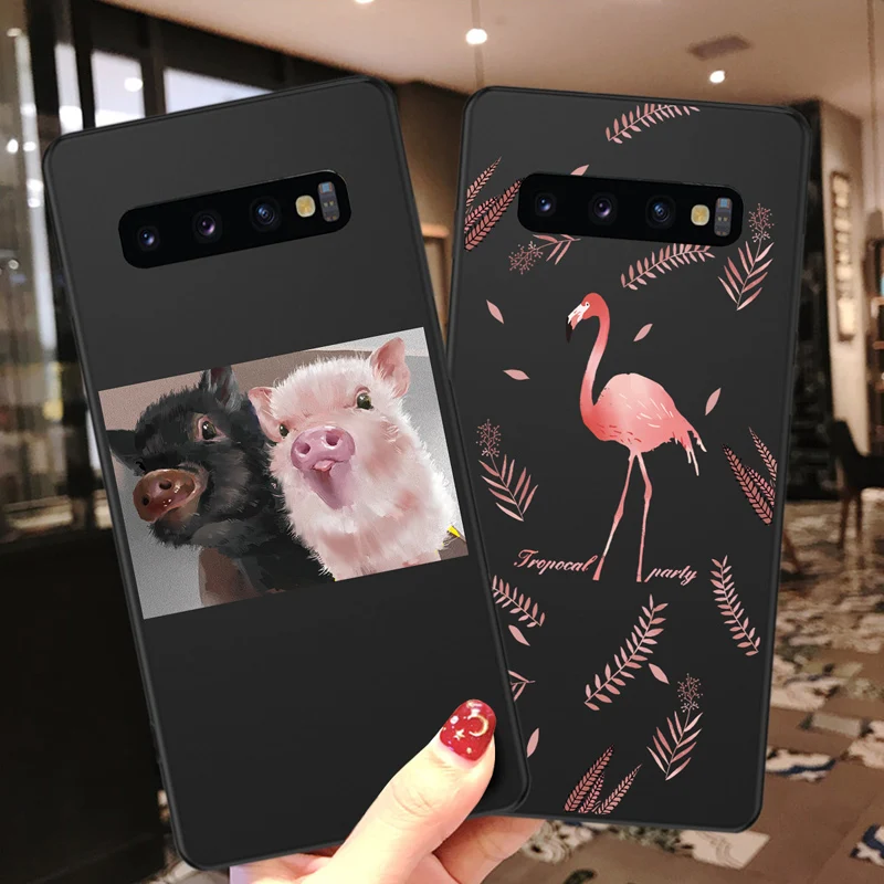 Lovebay Phone Case For Samsung Galaxy S8 S9 S10 Plus Lite Note 8 9 Cartoon Cat Dog Flamingo Pig Soft Silicon TPU |