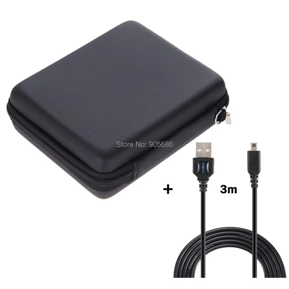 Exlene 2DS Жесткий EVA чехол для переноски сумка + 3M usb кабель зарядки 2ds|Запасные части| |
