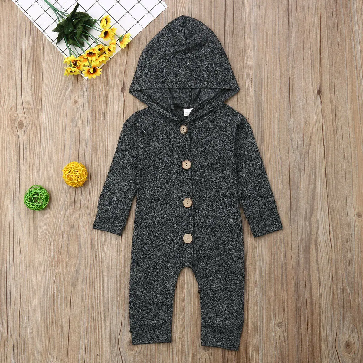 Emmababy 2019 Brand Spring Winter Baby Kid Boy Girl Infant Hooded Solid Long Sleeve Playsuit Romper Jumpsuit Clothes Outfit | Детская