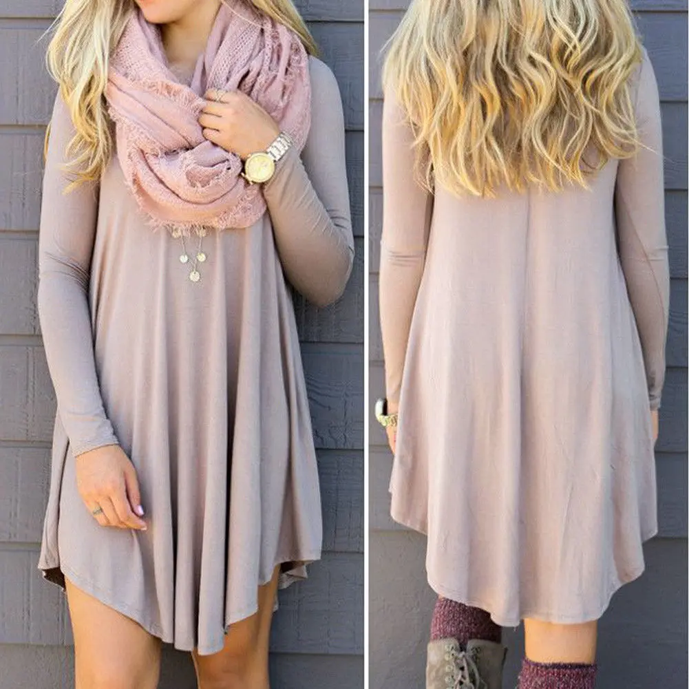 Женская офисная блузка с длинным рукавом повседневная однотонная Свободная