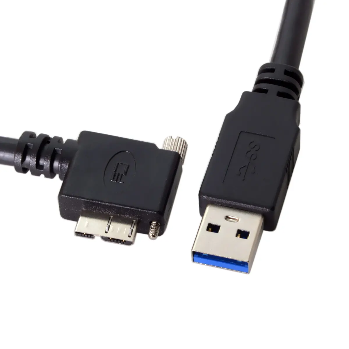 

CY 5m Micro USB Screw Mount 90 Degree Right Angled to 3.0 Data Cable for Industrial Camera
