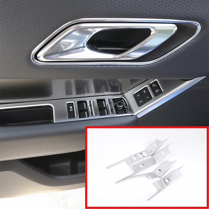 4 шт. хромированные кнопки для стеклоподъемника Land Rover Range VELAR 2017 2018|Лепнина