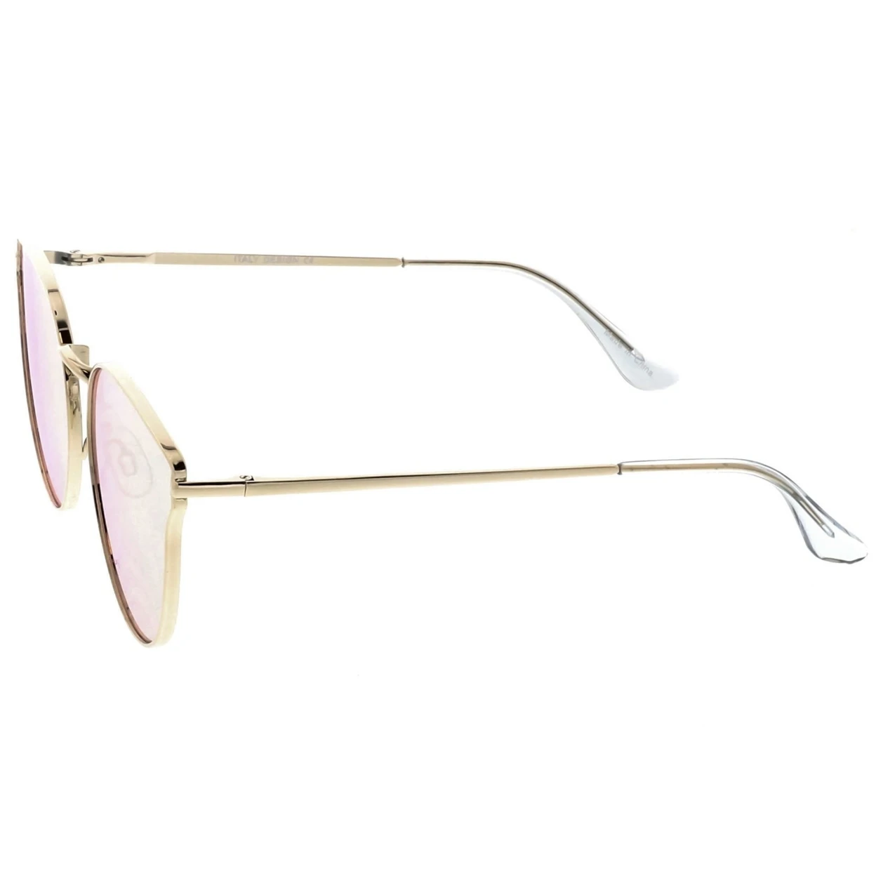 Премиум металлический кошачий глаз Sunglasse с тонкие руки и круглый цветное зеркало