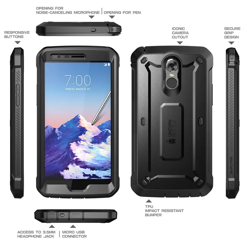 Защитный чехол для LG Stylo 3 / Plus/LS777 UB Pro задняя крышка со встроенным защитным экраном