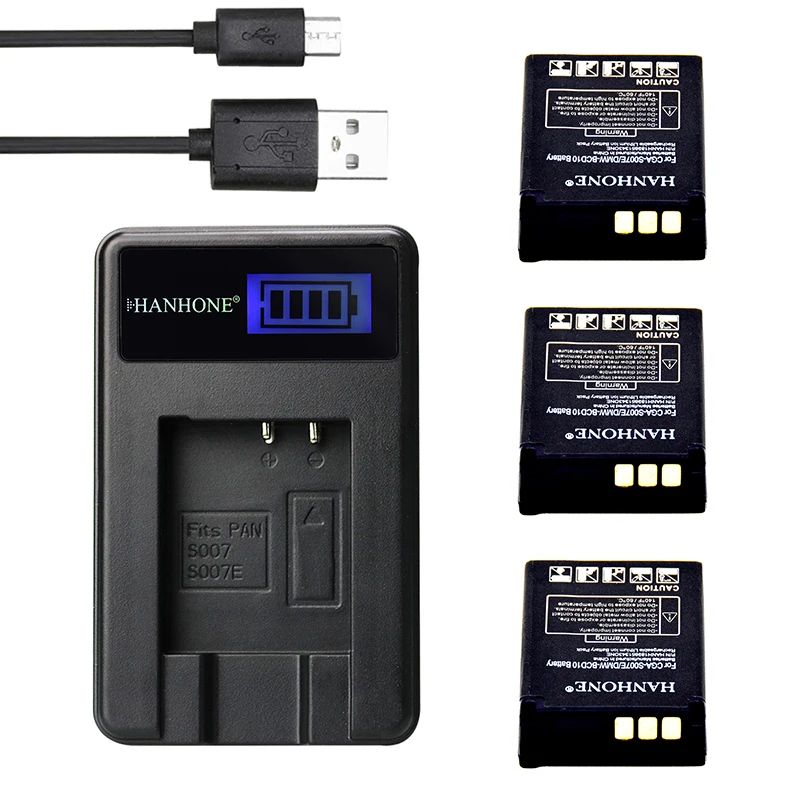 3 шт. 1700 мАч CGA-S007 S007E S007 S007A DMW-BCD10 BCD10 батарея для Panasonic DMC TZ1 TZ2 TZ3 TZ4 TZ5 TZ50 TZ11 TZ15 |