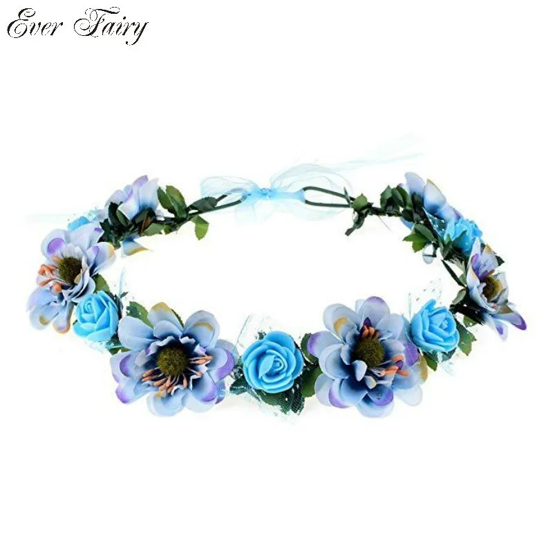 Аксессуары для волос женщин повязка на голову в виде короны с цветами Свадебная