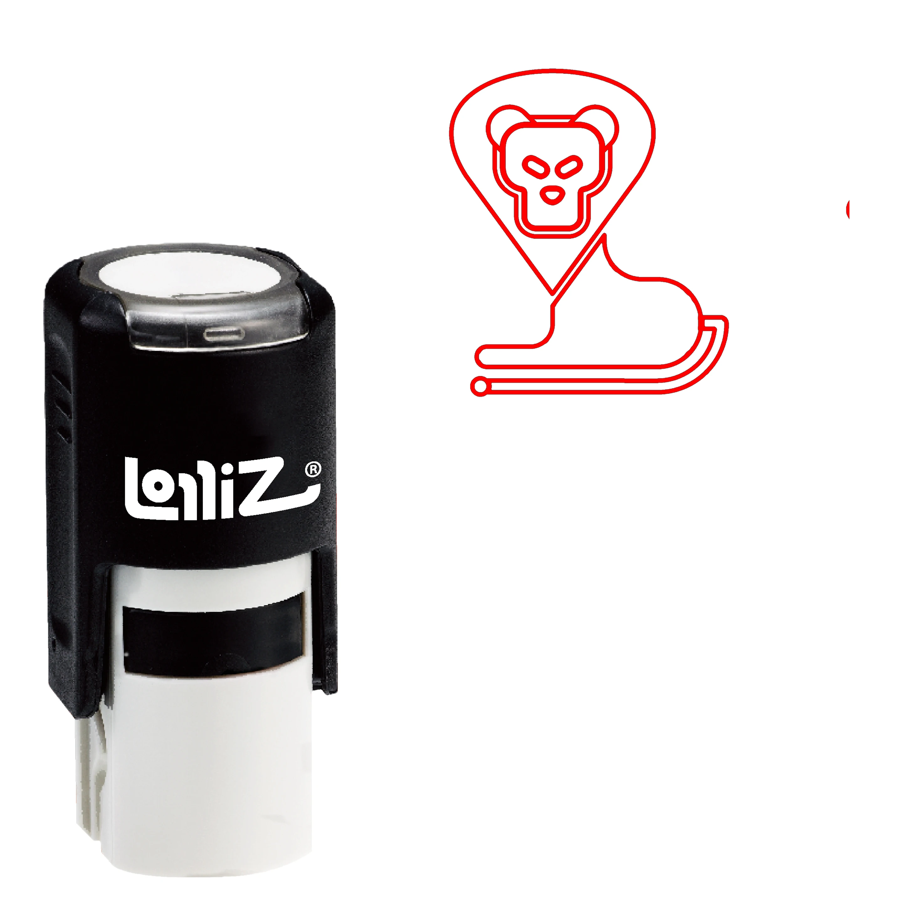 

LolliZ Biomorphic Animal Symbol Series Design #90 Self-Inking Rubber Stamp