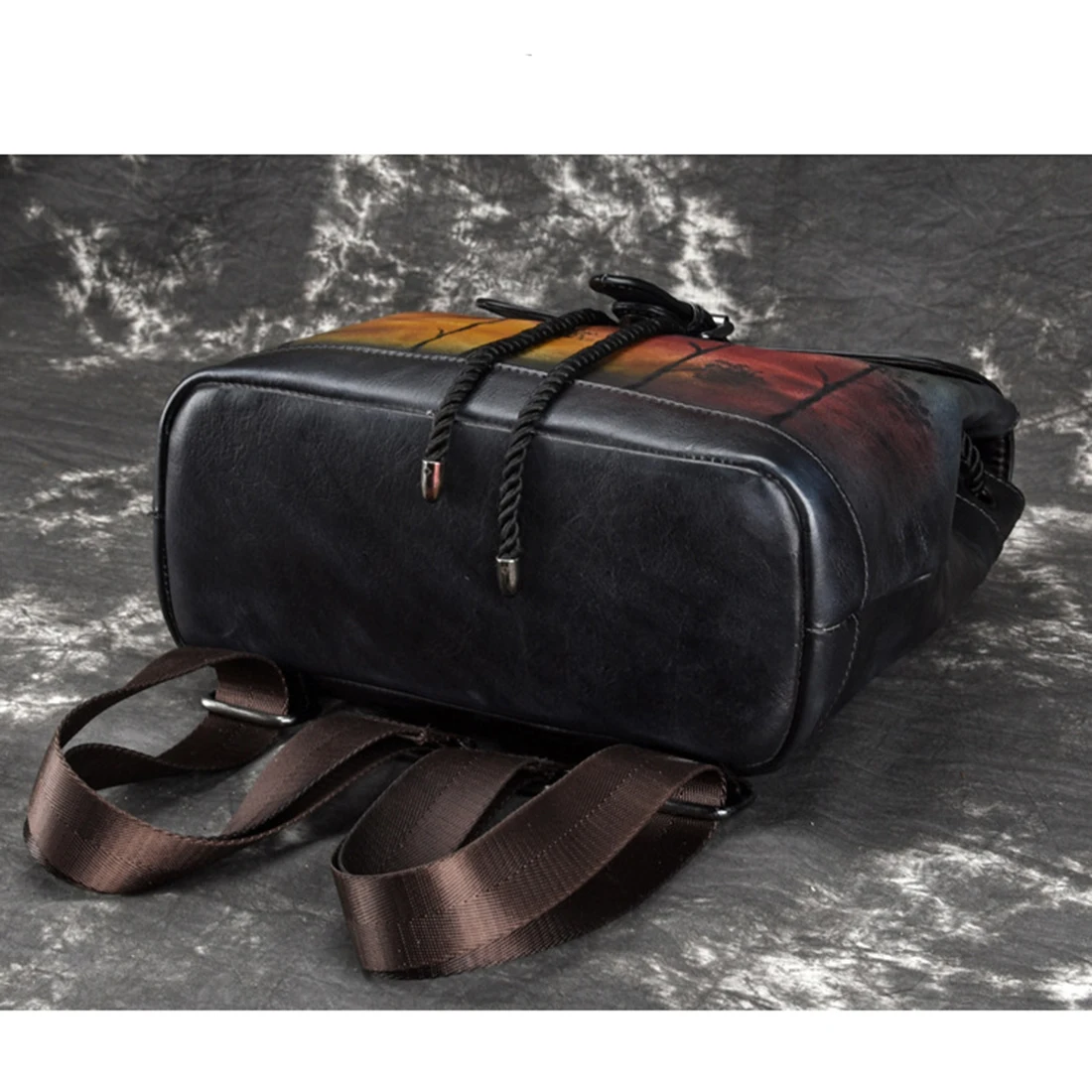 Genuine Leather Women Backpack Embossed Knapsack Female Travel Bag Retro Girls School High Quality Real Cowhide Daypack Rucksack | Багаж и