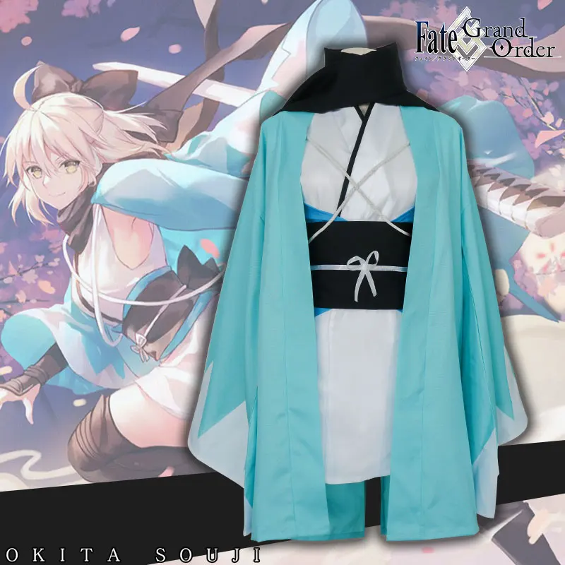 Млечный Путь Аниме Судьба Ночь Fate Zero Okita Souji Kaneyoshi Косплей FGO Костюм сабля костюм |