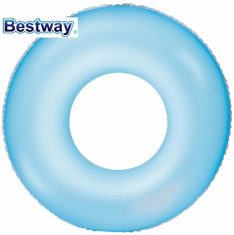 36024 Bestway 76 см матовое неоновое кольцо для плавания 30 &quotЯркое цветное плавающее