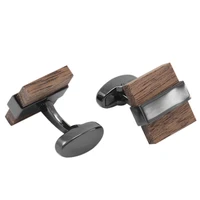 european and american square wooden cufflinks high quality mens business jewelry french wood cuff buttons french arm cuff links