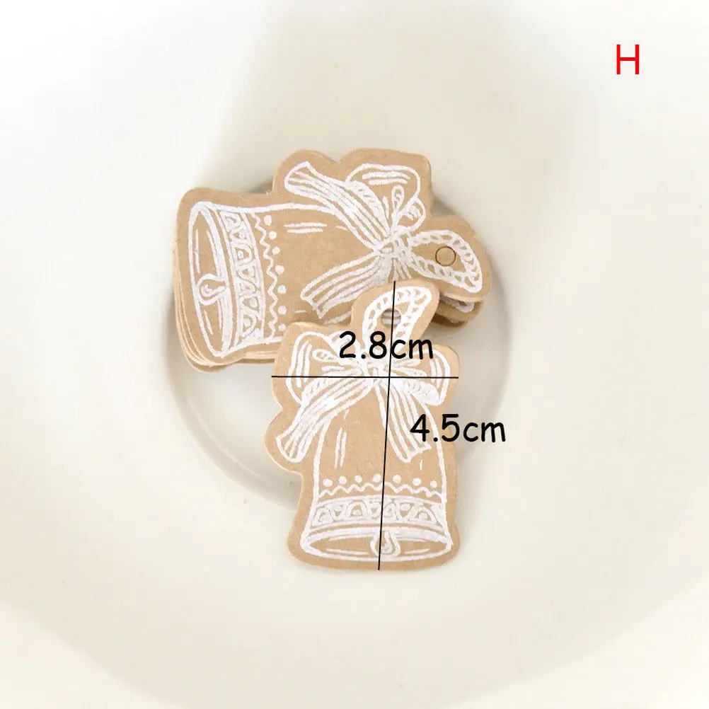25PCS Xmas String DIY Christmas Hang Tags Painted Handmade Decor Gift Bookmark Festival Card Hot New | Дом и сад