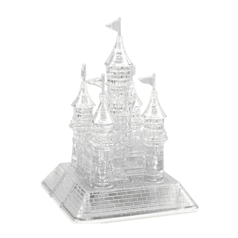 3D Сборка хрустальный замок пазл Музыкальная головоломка с красивым светильник