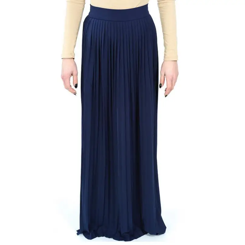 Faldas Largas Verano Mujer Moda 2019 Весна Осень Корейская женская шифоновая плиссированная