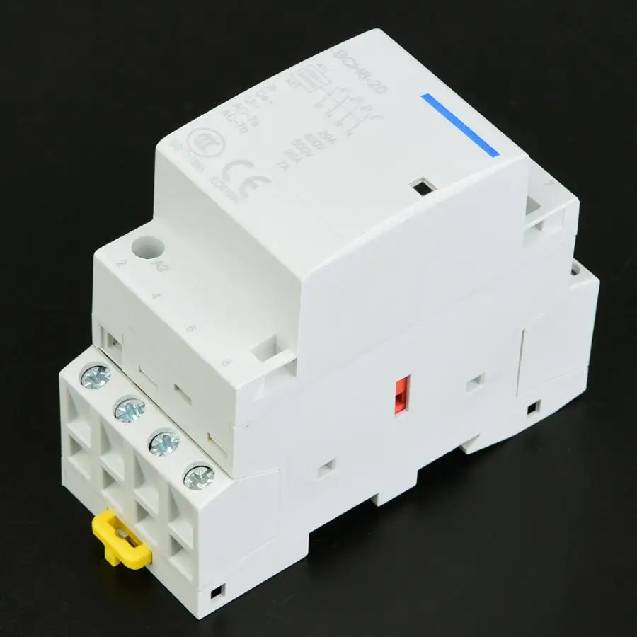 Контактор 4P 20A 2NO 2NC 24V 220V/230V AC контактор для дома на din-рейке Электрооборудование |